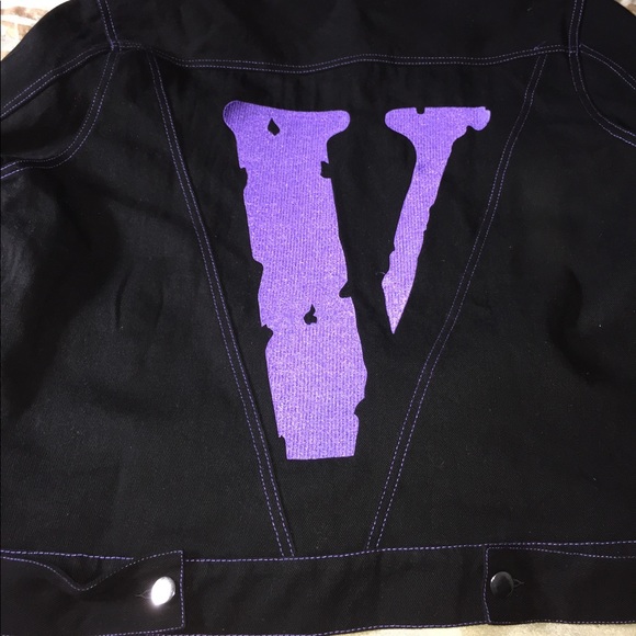 Coats | Vlone Purple Denim Jacket 